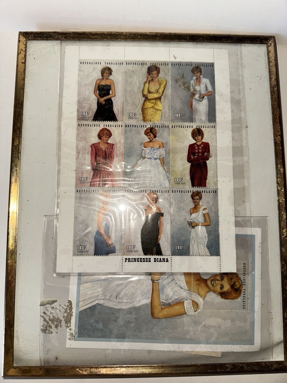 1997 Princess Diana Togo 180F Stamp Sheet Scott #1798 Framed Royalty Display